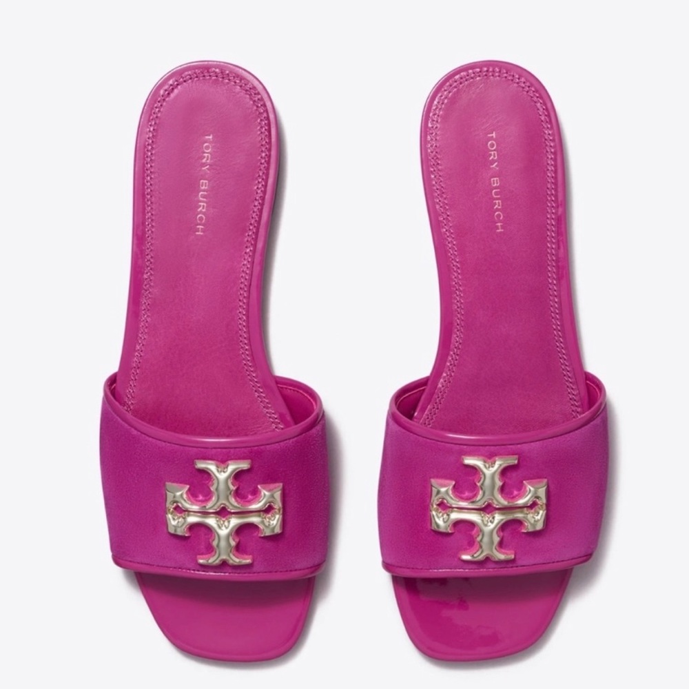 Magenta Tory Burch Eleanor Slides NIB Sz 7